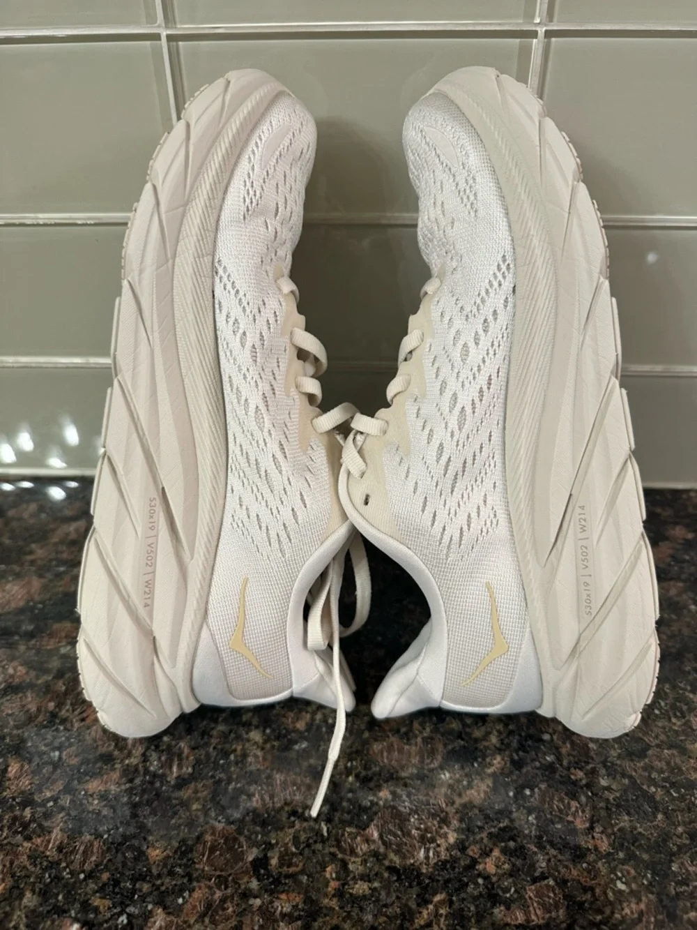 Hoka Women's Cream/White Running Sneakers Women’s 5 - Picture 8 of 10